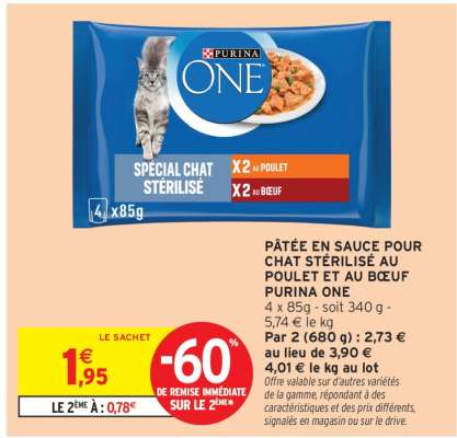 Purina One Spécial Chat Stérilisé