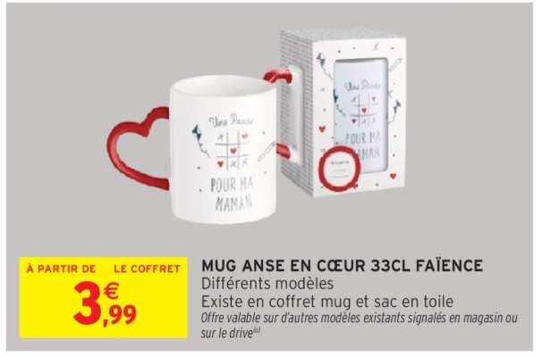 MUG ANSE EN CŒUR 33CL FAÏENCE