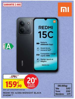 REDMI 15C 4/256 MIDNIGHT BLACK XIAOMI