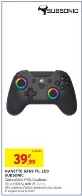 Manette sans fil LED Subsonic