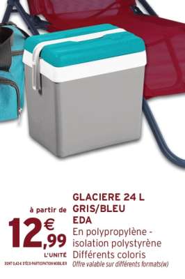GLACIERE 24 L GRIS/BLEU EDA