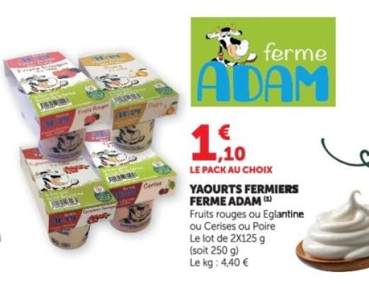YAOURTS FERMIERS "FERME ADAM"