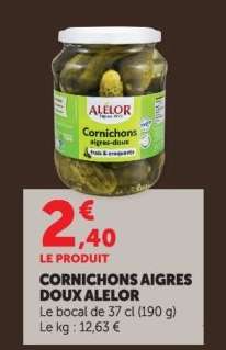 CORNICHONS AIGRES-DOUX ALELOR