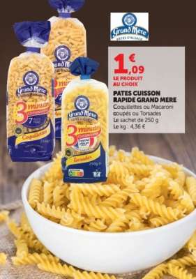 PATES CUISSON RAPIDE GRAND MERE