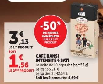 CAFÉ HANSI INTENSITÉ 6 SATI