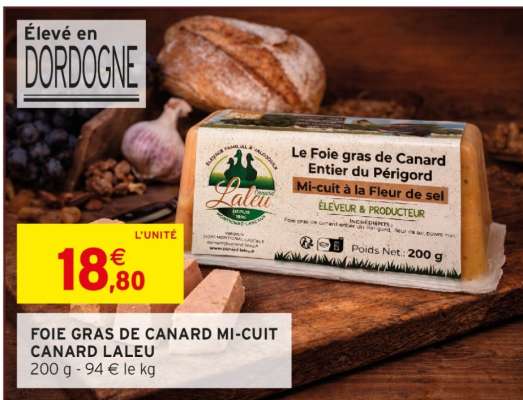 FOIE GRAS DE CANARD MI-CUIT CANARD LALEU