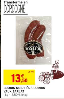 BOUDIN NOIR PÉRIGOURDIN VAUX SARLAT