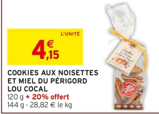 COOKIES AUX NOISETTES ET MIEL DU PÉRIGORD LOU COCAL