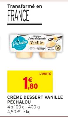 CRÈME DESSERT VANILLE PÉCHALOU