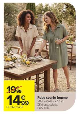 Robe courte femme