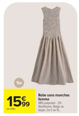 Robe sans manches femme