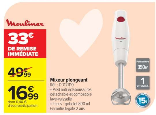 Mixeur plongeant
