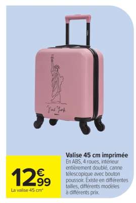 Valise 45 cm imprimée