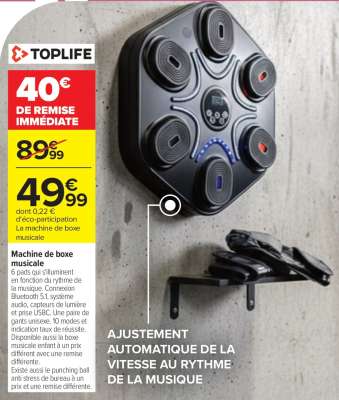 Machine de boxe musicale
