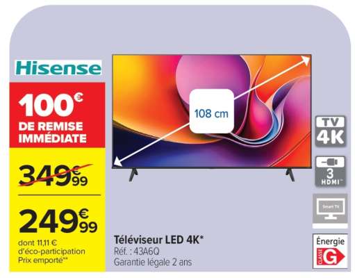 Téléviseur LED 4K*