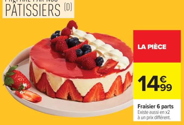 Fraisier 6 parts
