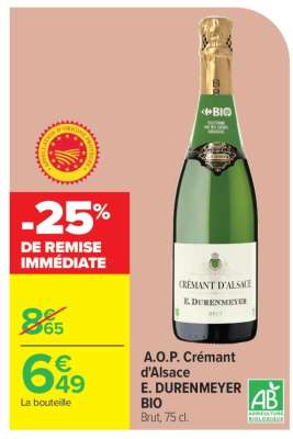 A.O.P. Crémant d'Alsace E. DURENMEYER BIO