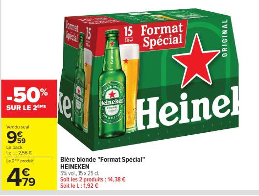 Bière blonde "Format spécial" HEINEKEN