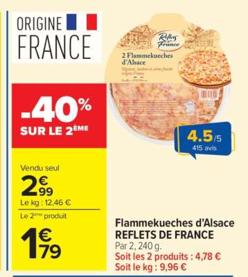 Flammekueches d'Alsace REFLETS DE FRANCE