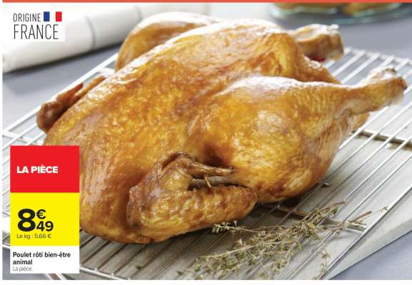 Poulet rôti bien-être animal