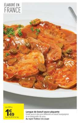 LANGUE DE BOEUF SAUCE PIQUANTE