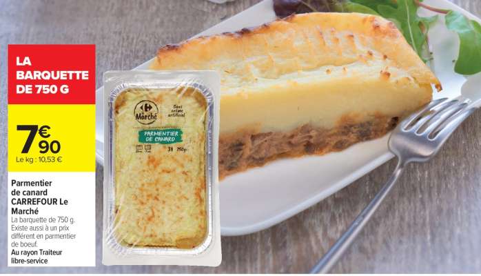 Parmentier de canard CARREFOUR Le Marché