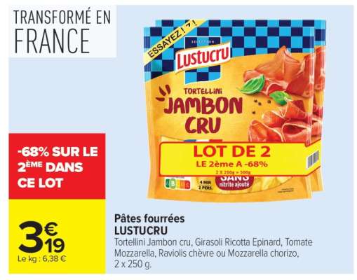 Pâtes fourrées LUSTUCRU