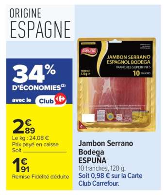 Jambon Serrano Bodega Espuna