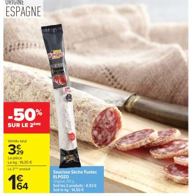 Saucisse Sèche Fuetec ELPOZO