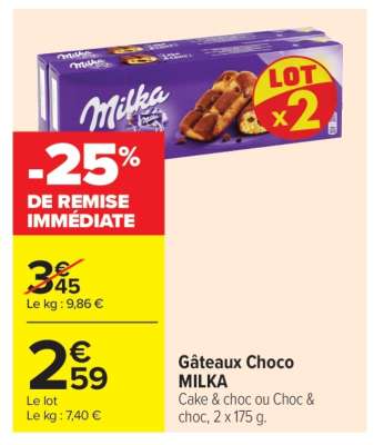 Gâteaux Choco MILKA