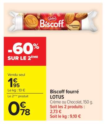 Biscoff fourré LOTUS
