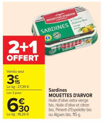 SARDINES "MOUETTES D'ARVOR"