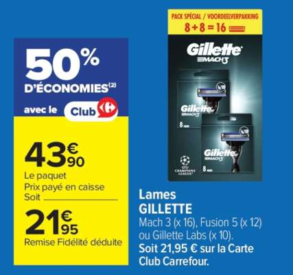 LAMES "GILLETTE"