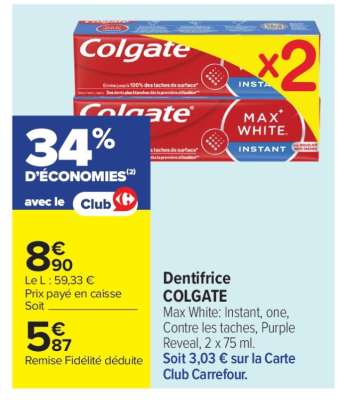 Dentifrice Colgate
