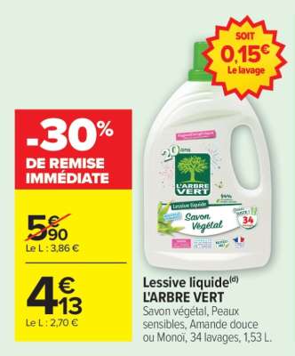 Lessive liquide L'ARBRE VERT