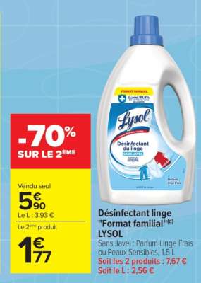 Désinfectant linge "Format familial" LYSOL