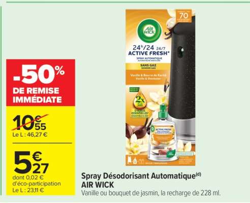 Spray Désodorisant Automatique AIR WICK