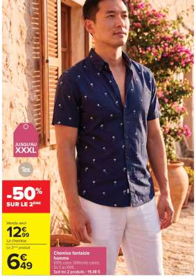 Chemise fantaisie homme