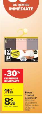 Boxers "pocket ecodim x3"