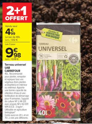 Terreau universel UAB CARREFOUR