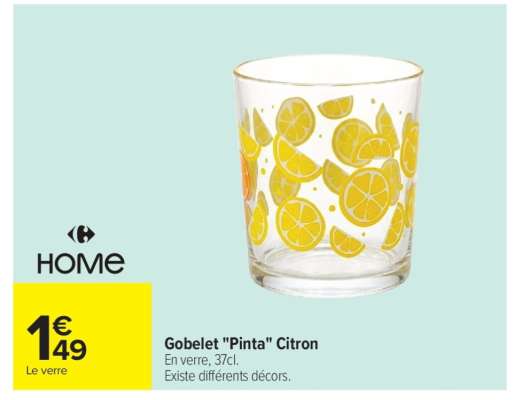 Gobelet "Pinta" Citron