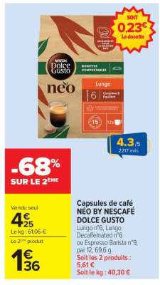 Capsules de Café NEO BY NESCAFÉ DOLCE GUSTO