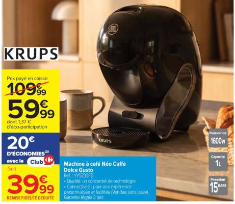 Machine à café Néo Caffé Dolce Gusto