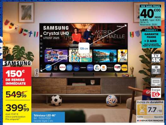 Téléviseur LED 4K*