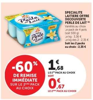 SPECIALITE LAITIERE OFFRE DECOUVERTE PERLE DE LAIT
