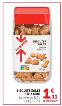 Biscuits Sales Prix Mini