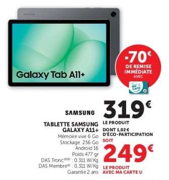 Tablette Samsung Galaxy A11+