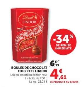 BOULES DE CHOCOLAT FOURRÉES LINDOR