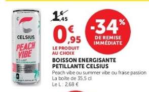 BOISSON ENERGISANTE PETILLANTE CELSIUS