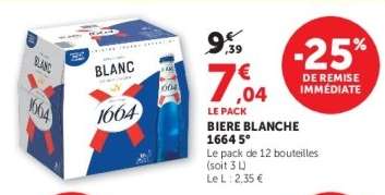 BIERE BLANCHE 1664 5°